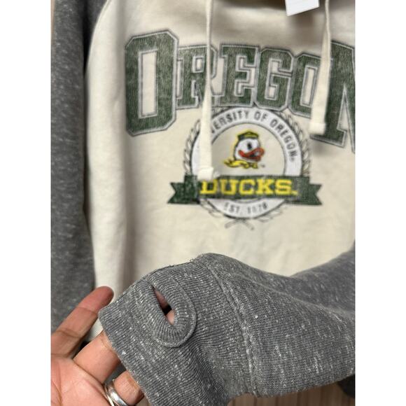 Pressbox Oregon Ducks Cody Tri-Bend Raglan Fleece Hoodie Women's Size M - Picture 11 of 13
